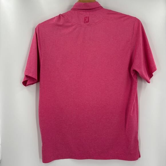 Footjoy Mens XL Solid Pink Short Sleeve Golf Polo Shirt - Picture 5 of 5
